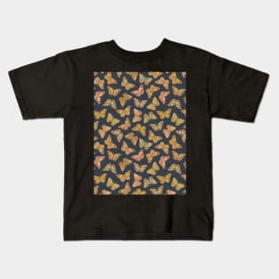 Butterfly Wings- Navy and Yellow Kids T-Shirt